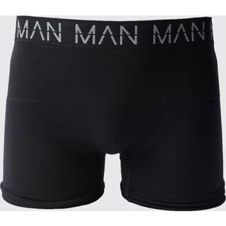 Mens Black Man Active Seamless 7inch Long Boxer
