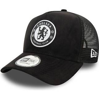 Chelsea FC Lion Crest Faux Suede Black 9FORTY E-Frame Adjustable Trucker Cap newera adult unisex Black newera adult unisex Black newera adult unisex B - Osfm