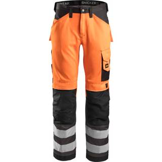 Snickers 3333 high-vis bukser, klasse 2 Orange/gråmeleret 268