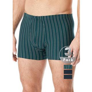Schiesser Herren Shorts blau Baumwolle & Mix Gestreift
