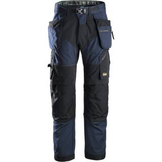 Snickers 6902 flexiwork, arbejdsbukser+ med hylsterlommer navy/sort 164