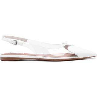 AlaÃ¯a Le CÅur patent leather and PU slingback flats - white - EU 37.5
