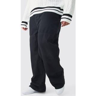 Mens True Black Plus Relaxed Fit Carpenter Jeans