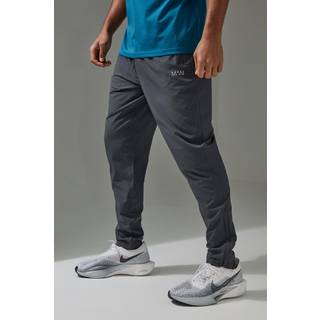 Mens Charcoal Man Active Performance Lightweight Stretch Woven Tapered Joggers