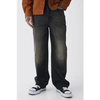 Mens Brown Tall Relaxed Fit Jeans