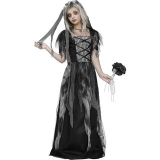 Friedhofs Braut Kinderkostüm mit Schleier M