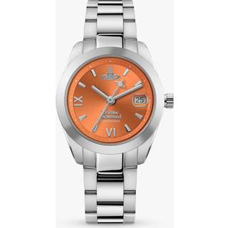 Vivienne Westwood Fenchurch Quartz Orange Dial Steel Strap Women's Watch VV292ORSL
