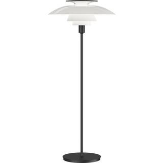 PH 80 Gulvlampe hvid opalt akryl/sort