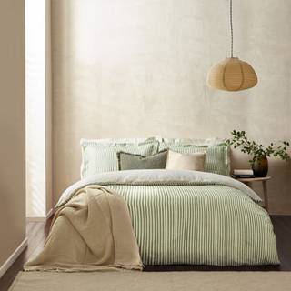Yard Yard Forest Hebden Striped 100% Cotton Duvet Cover and Pillowcase Set