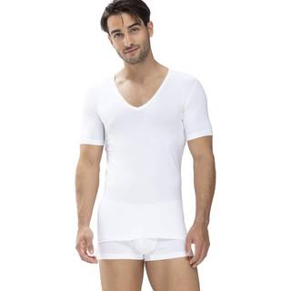 Mey Herren Drunterhemd weiß Baumwolle & Mix unifarben Slim Fit