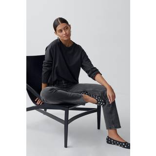 Gina Tricot-Long sleeve tee-Langærmede toppe-Sort-XS-Dame
