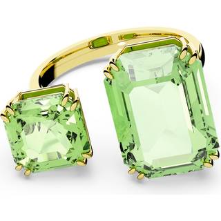 Millenia Offener Ring, Oktagon-Schliff, Grün, Goldlegierungsschicht