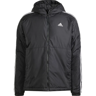 Essentials 3-Stripes isoleret jakke med hætte - Black