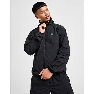 Lacoste Woven Full Zip Jacket, Black - 6/XL