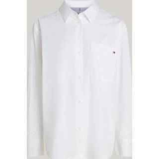 Tommy Hilfiger Tommy Hilfiger White Easy Fit Essential 100% Cotton Poplin Shirt