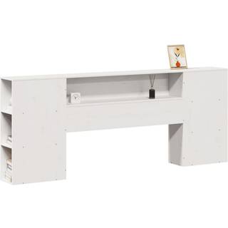 Sengegavl Med Opbevaring Massivt Fyrretræ - Gyldenbrun / 180 cm