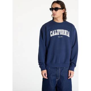 Sweatshirt Sporty & Rich California Crewneck UNISEX Navy/ White L - White - L