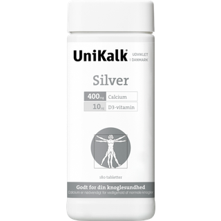 UniKalk Silver m. D vitamin - 400 mg - 180 Tabletter