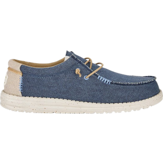 HeyDude Wally Coastline Jute Sneaker Herrer størrelse 45 farve blå/beige