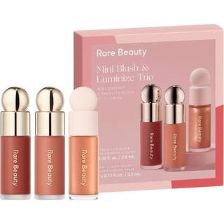 Rare Beauty Begrænset udgave Mini Blush & Luminize Trio: Beloved, Virtue & Enliven (Nyt i æsken)
