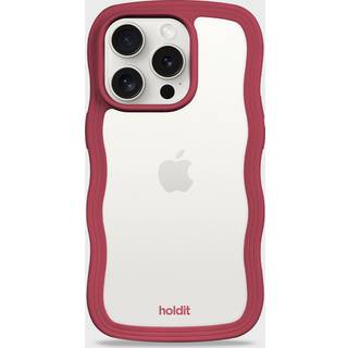 Phone Case Wavy Red Velvet/Transparent iPhone 15 Pro - Rød - Add QTY