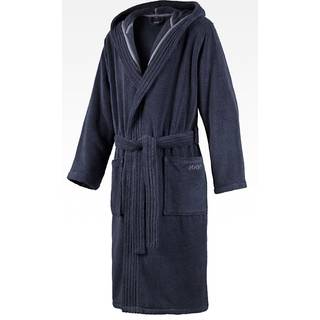 JOOP! Herren Bademantel blau Baumwolle & Mix unifarben