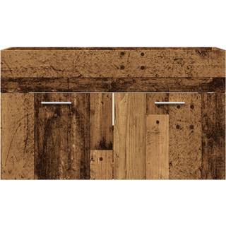 Skab Til Håndvask 41X38,5X46 Cm Konstrueret Træ - Gammelt træ / 90 x 38.5 x 46 cm
