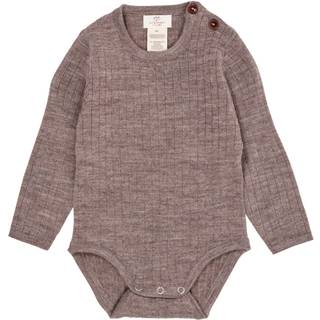Copenhagen Colors Merino Uld Baby Body Natural Melange Beige 62 cm  Beige  62 cm  Unisex
