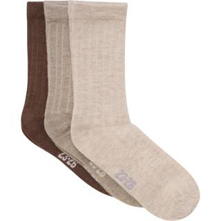 Minymo Børne Strømper i uldmix - Silver Mink Melange - 35/38
