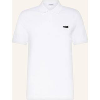 Slim Stretch Pique Polo Shirt - White - M