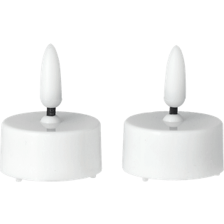 Scandi Essentials Bright fyrfadslys LED 3,8 cm 2-pak White