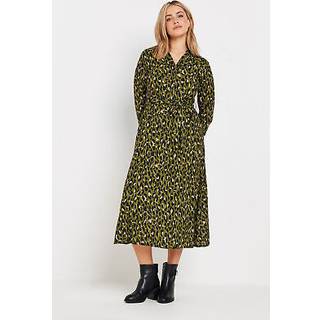 M & Co M & Co Green Animal Printed Shirt Dress