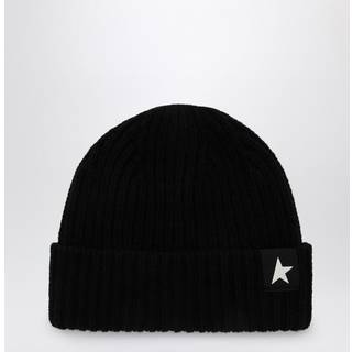 Golden Goose Rib Wool Beanie Black