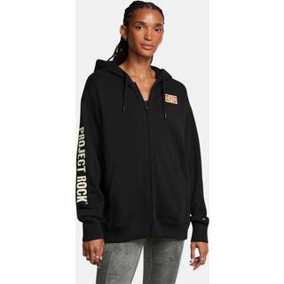 Sweatshirt Under Armour Pjt Rck HWT FZ Hard at Wrk-BLK 1386446-001 Størrelse S