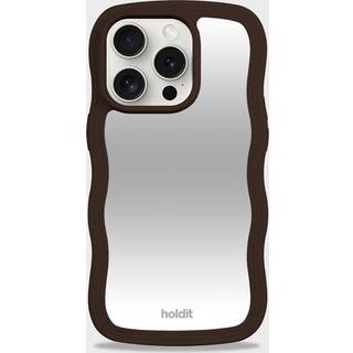 Holdit iPhone 14 Pro Wavy Cover - Chocolate / Mirror