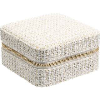 DARK Tweed Jewellery Box Mini Off White With Gold
