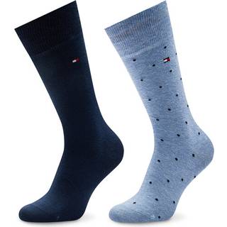 Tommy Hilfiger 2-pak Men Dot Socks - Navy/Blue - Str 43/46