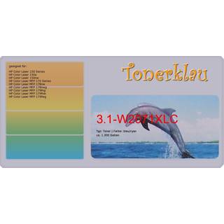 HP Toner W2071A / HP 117A XL Kompatibel Cyan Tonerpatron (1.300s)