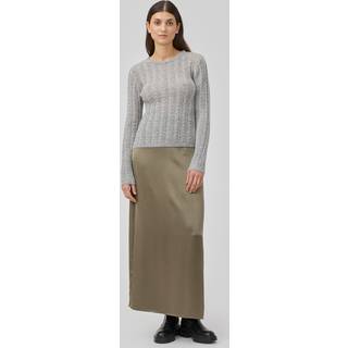 Modström HowieMD cable o-neck - Grey Melange - S - Strik