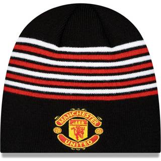 Manchester United FC Stripe Black Beanie Hat newera adult unisex Black newera adult unisex Black newera adult unisex Black newera adult unisex Black n - Osfm