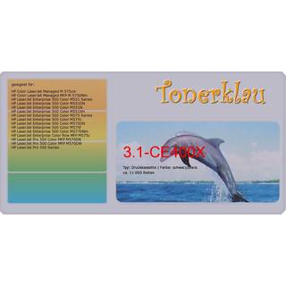 HP CE400X / HP 507X Sort Kompatibel Toner (11.000s)