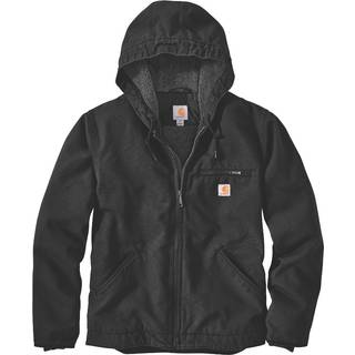 Carhartt Men's Washed Duck Sherpa Lined Jacket Black, S