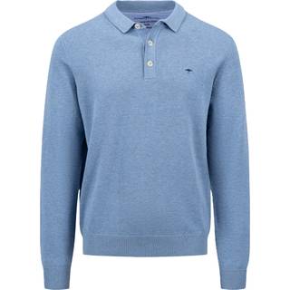 Fynch-Hatton Herren Longsleeve blau unifarben