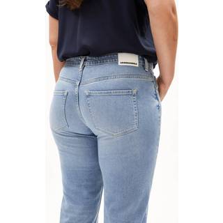 ARMEDANGELS Women's Carenaa Jeans Damer størrelse 34 - Length: 34'' farve blå