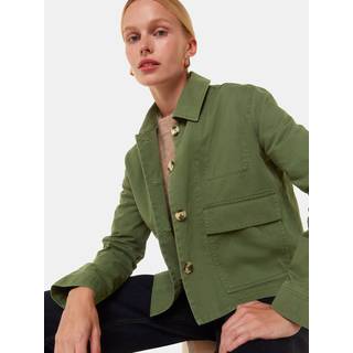 Whistles Whistles Green Marie 100% Cotton Casual Jacket