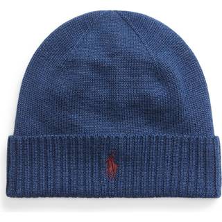 Polo Ralph Lauren Herren Mütze blau Schur-Wolle
