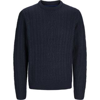Ensfarvet Striktrøje