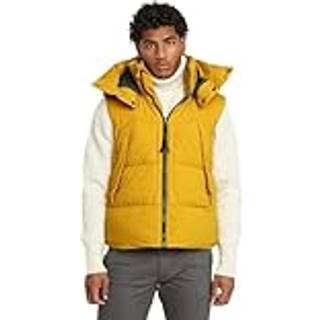 G-Startil mænd. D25346-D518-8171 G- Whistler Padded Hooded Vest 2.0 gul (L), Casual, Polyester, Genanvendt polister, Bæredygtig