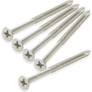 Cauldham satin nikkel træskruer #9 x 3 tommer til dørhængsler - 25 pakke