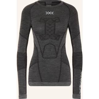 X-Bionic Women's Symbio Merino Shirt L/S Merino undertøj Damer størrelse M farve grå/sort